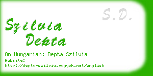 szilvia depta business card